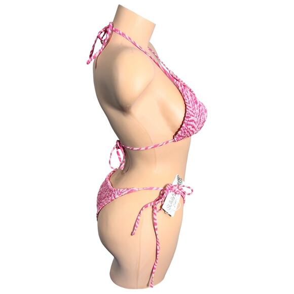 3 Piece Set Summer Haus Andy Triangle Top S & Tie Side Bottom S & L $230 - Picture 11 of 14